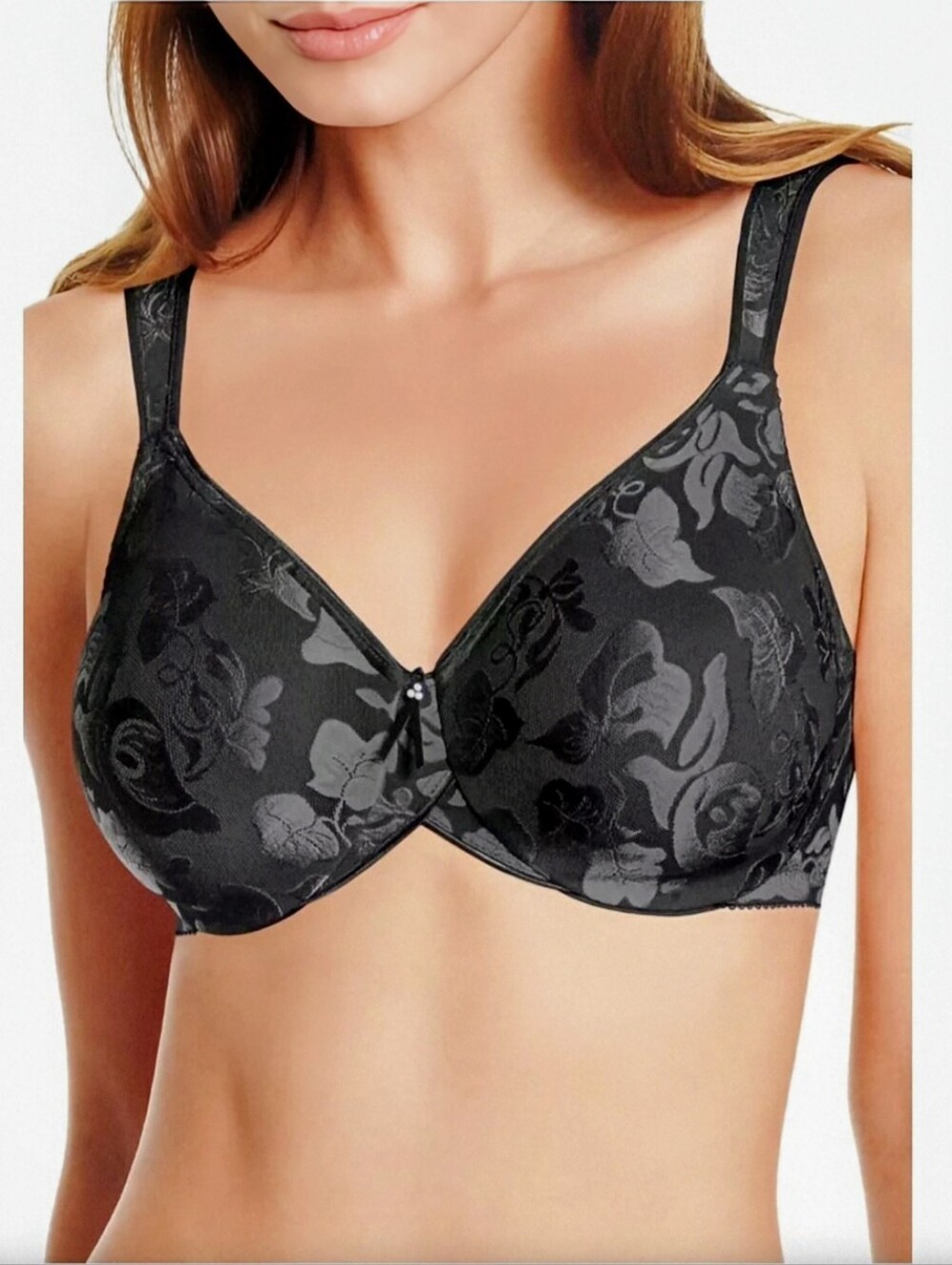 Wacoal Black Awareness Full Figure Underwire Bra Size 38DD 38E Style 85567 Comfy